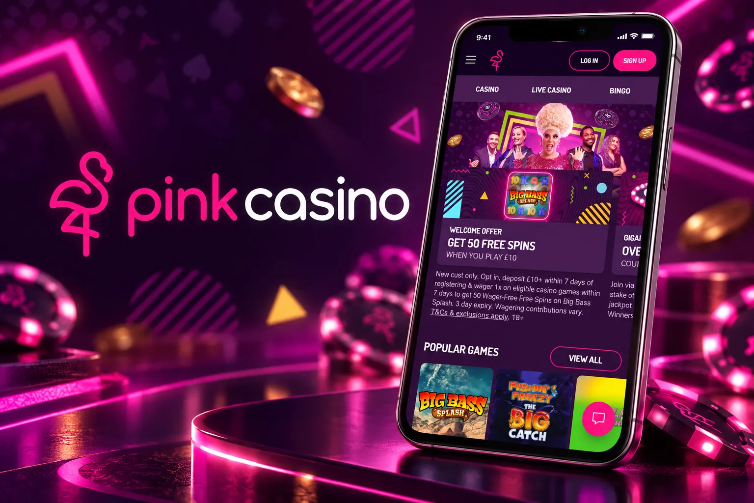 Pink Casino App Screenshot